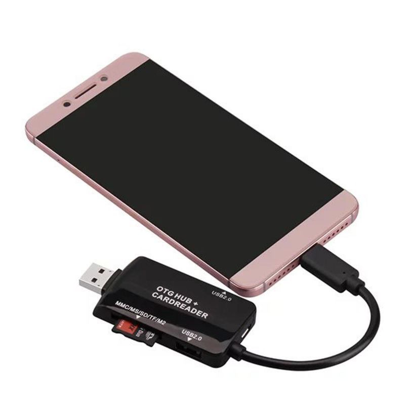 USB-C Type C / USB 2.0 / Micro USB TF Micro SD & SD & MS & OTG Card Reader