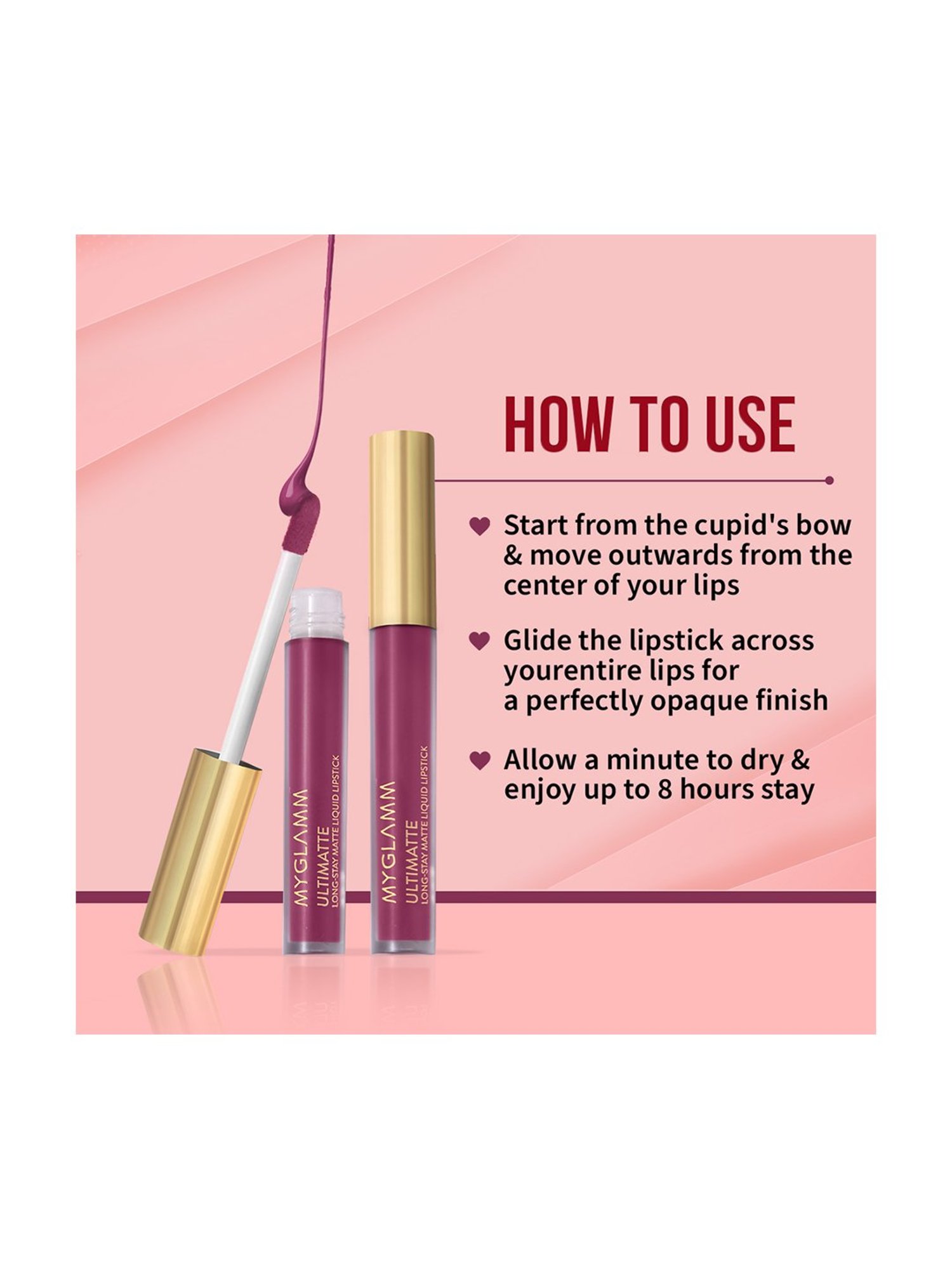 MyGlamm Ultimatte Long Stay Matte Liquid Lipstick Plum Goddess - 2.5 ml