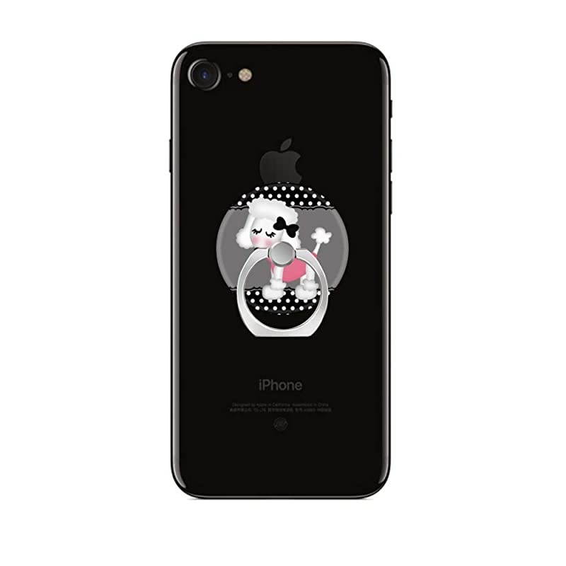 Phone Finger Ring Holder Stand with Car Mount for Smartphone and TabletKickstand 360 Rotation Grip Stand Dog Paw Prints Pug Doggy