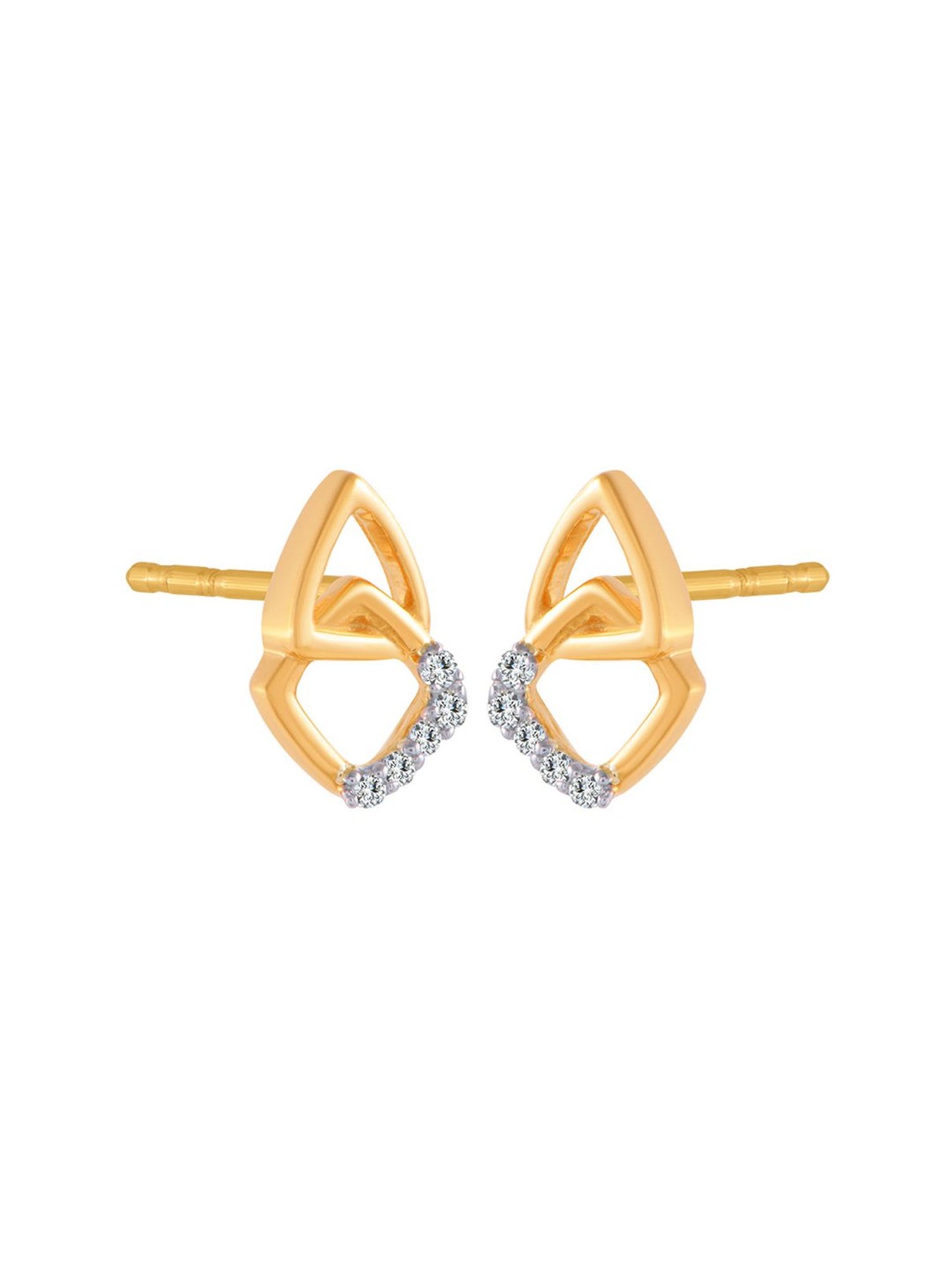 P.C. Chandra Jewellers 18 kt Gold & Diamond Earrings
