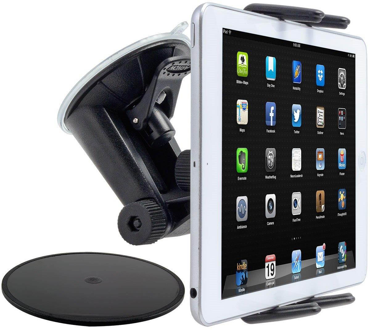 Arkon Windshield Dash Car Mount for iPad mini Galaxy Tab 4 3 Note Tab S Tab Pro 8.4 Retail Black