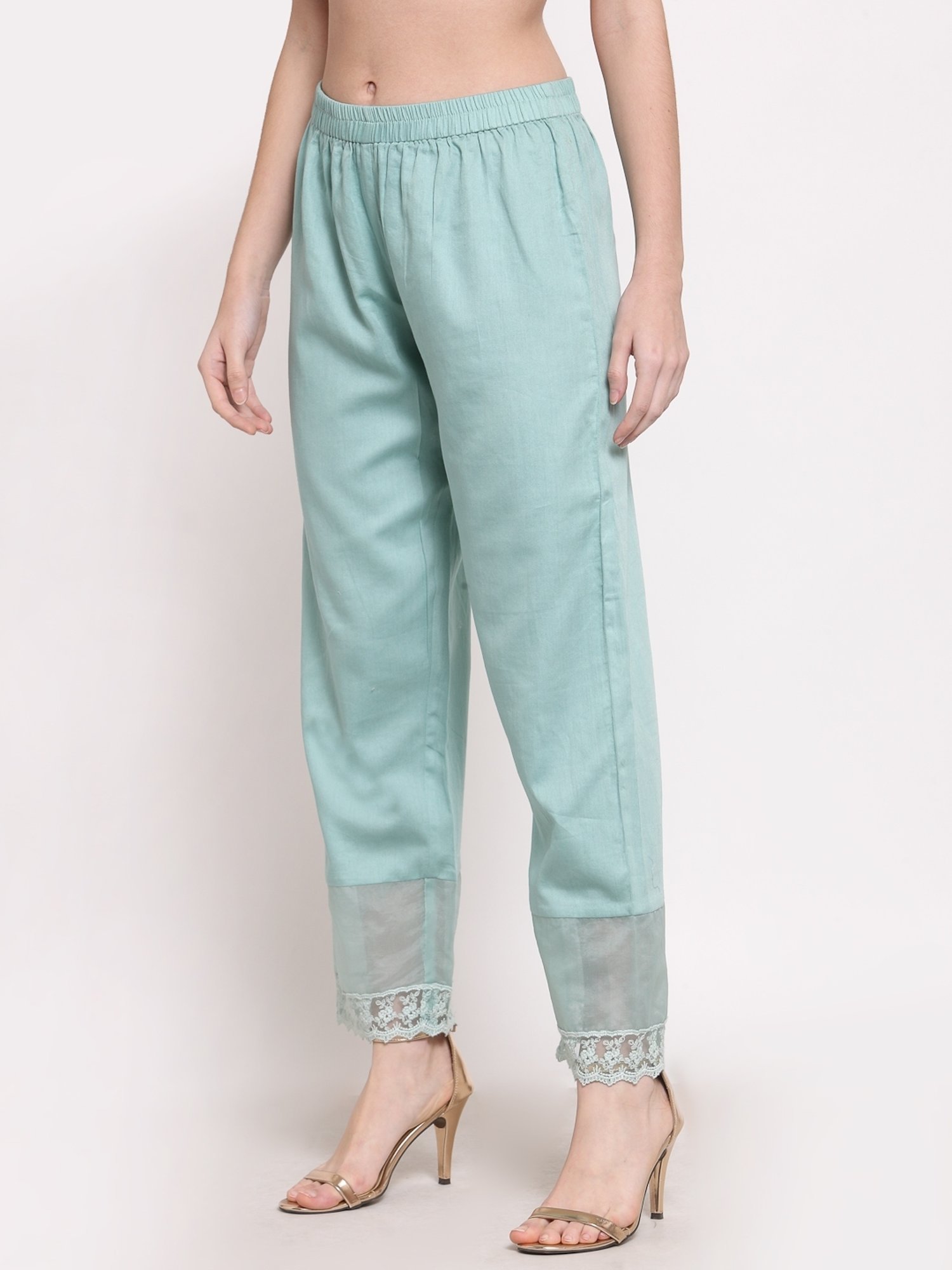 DART STUDIO Blue Relaxed Fit Palazzos