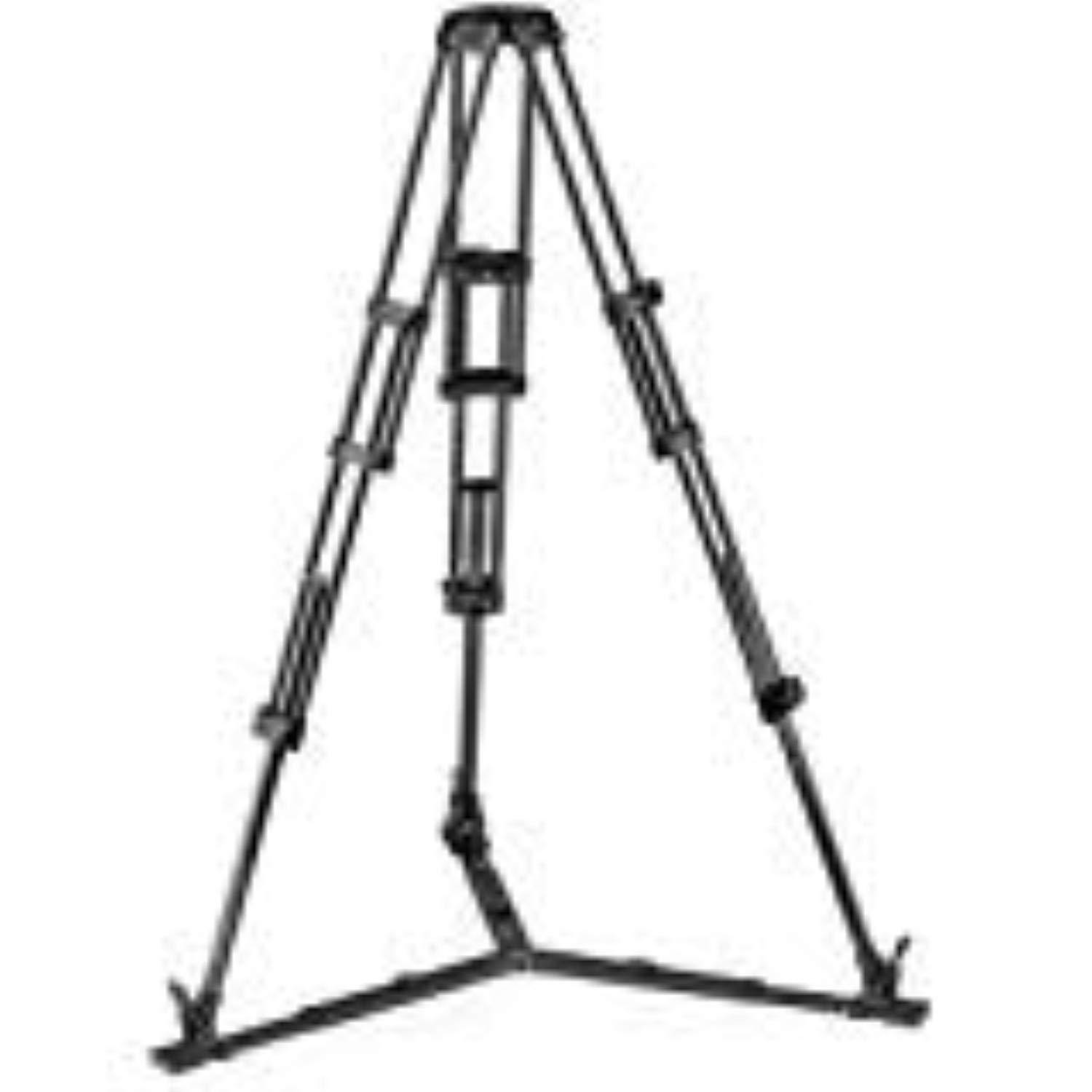 Manfrotto Carbon Fiber Twin Leg Video Tripod with Ground Spreader, 100/75mm Bowl