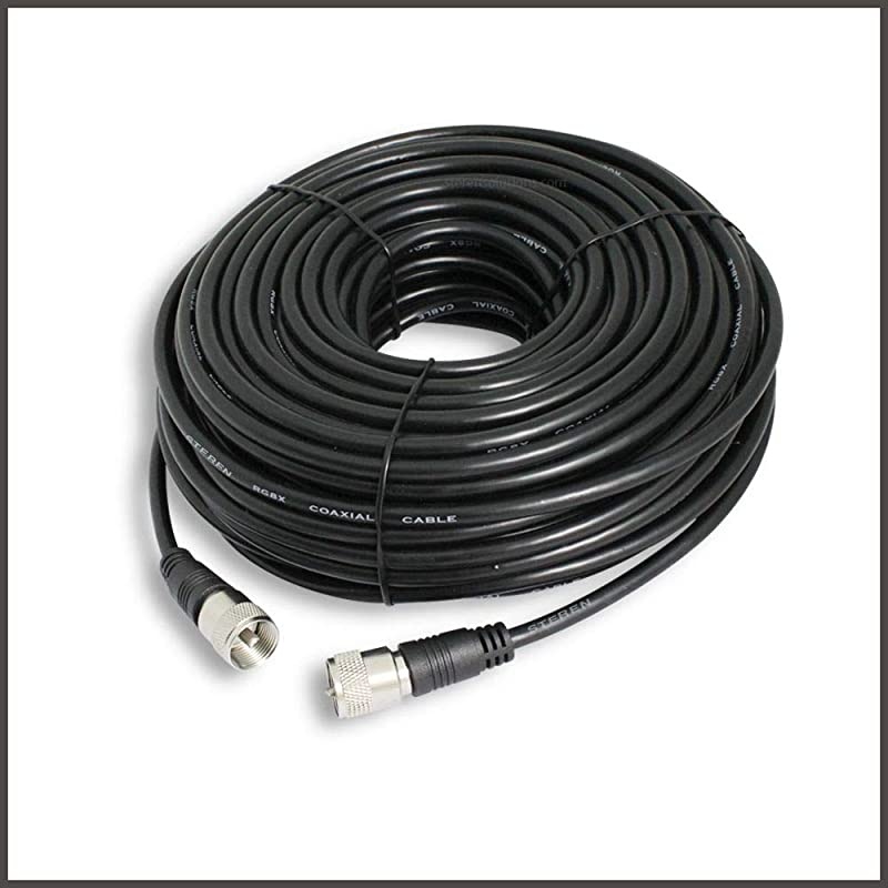 Coax Cable Coaxial Cable Connector Antenna Cable Coax Connector RG8X Coax Cable Connector RG8X Coaxial Cable 75 Feet UHF Antenna Cable Male to Male Cable 228 Meters 205775