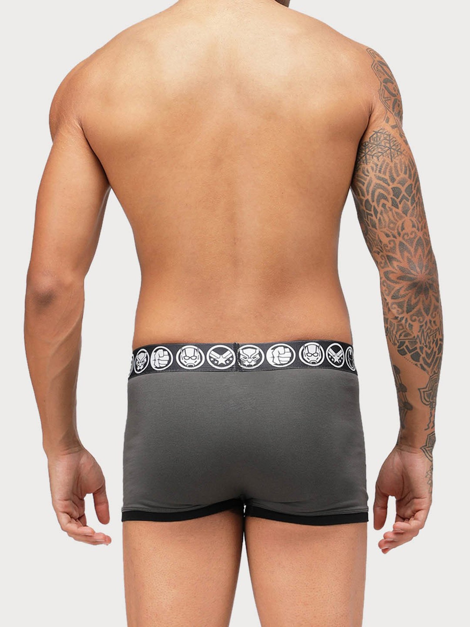 Zoiro Chinese Red & Black Jaspe Regular Fit Trunks - Pack Of 2