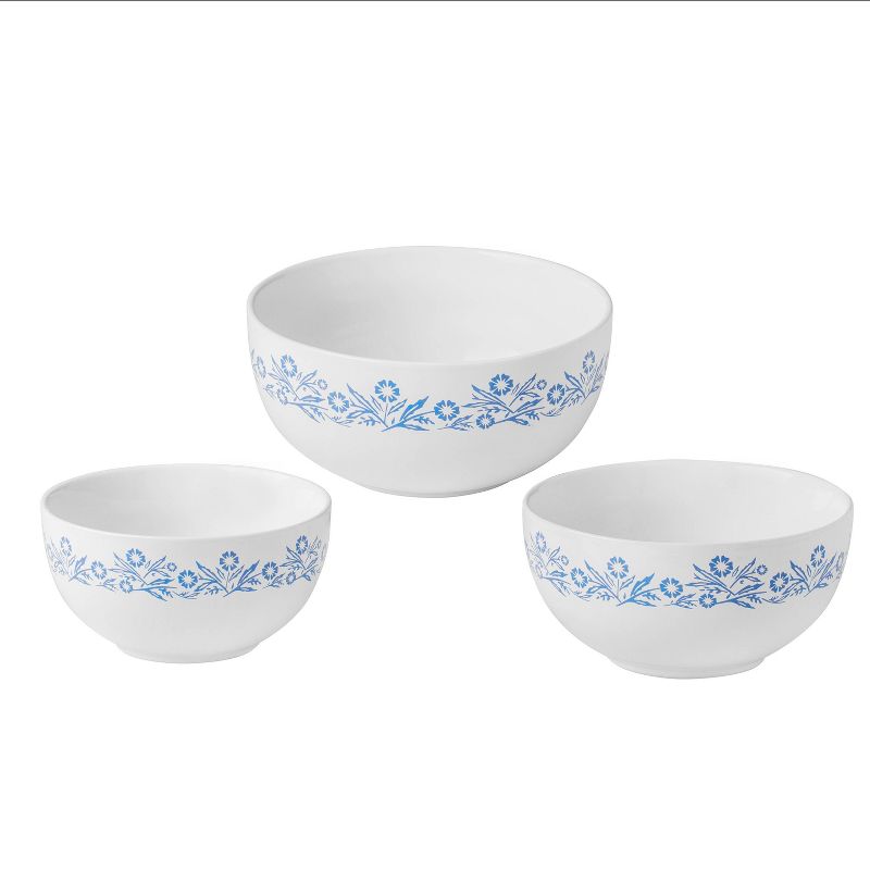 CorningWare Cornflower 3pc Ceramic Mixing Bowls