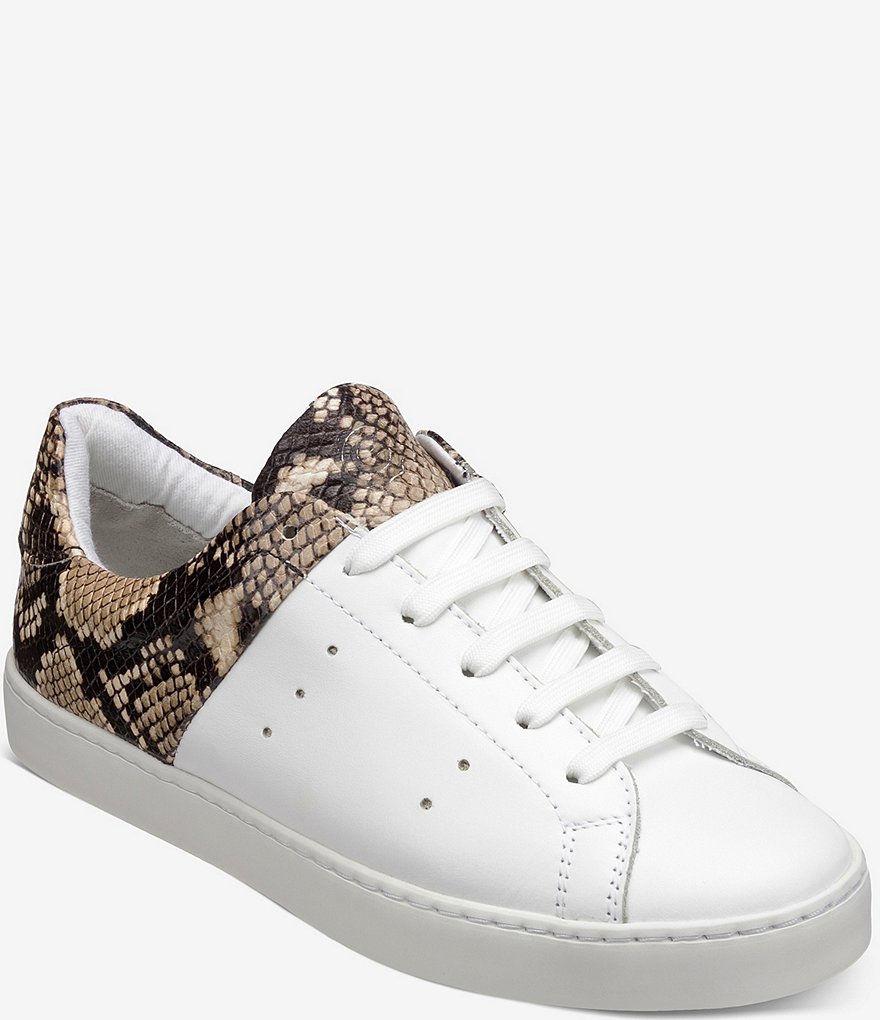 GREATS Devoe Snake Print Leather Lace-Up Sneakers