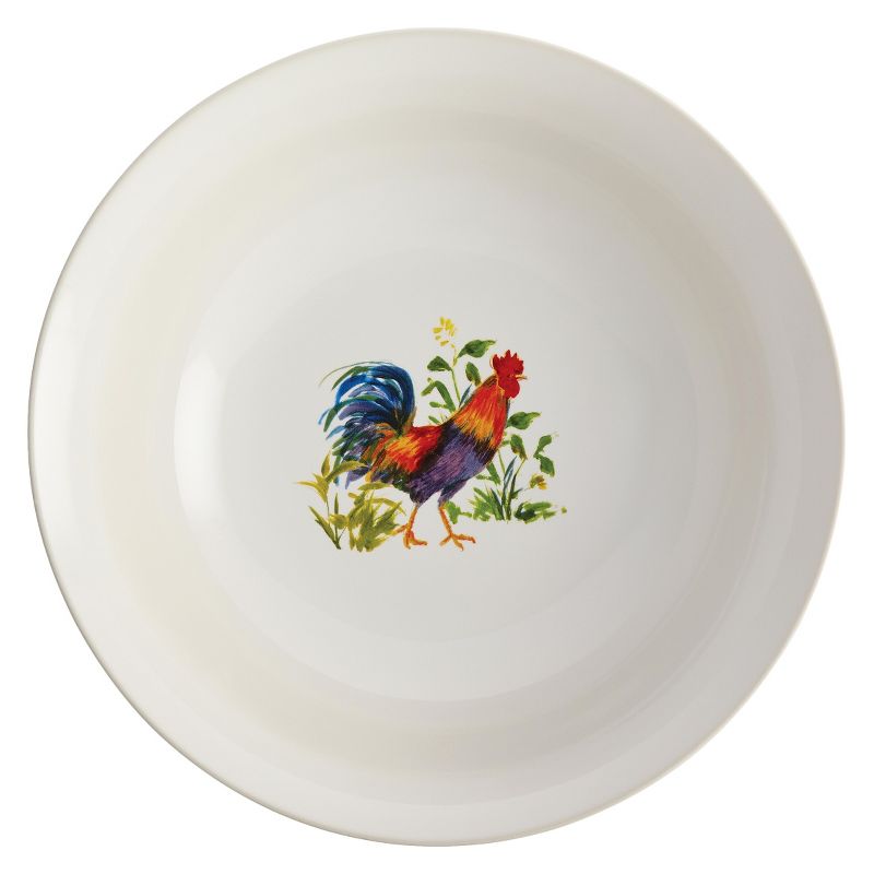 Bonjour Meadow Rooster Round Serving Bowl (10")
