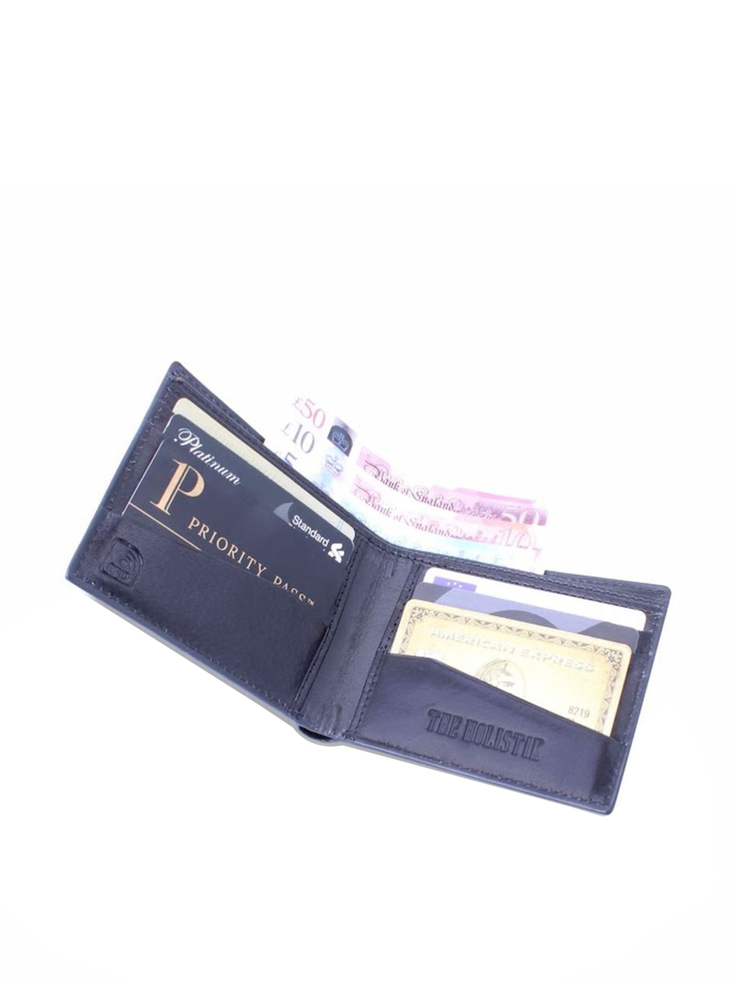 THE HOLISTIK Delta Black Casual Leather Bi-Fold Wallet for Men