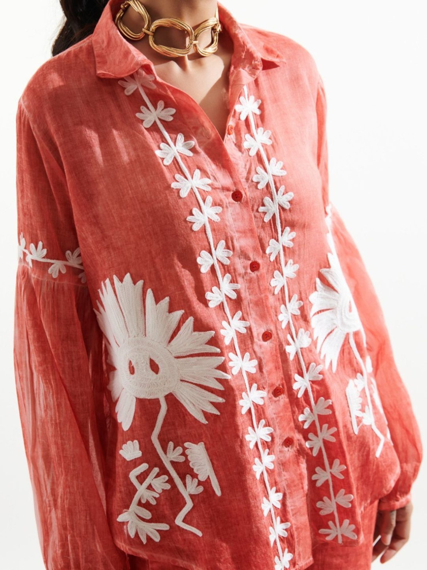 Cin Cin Coral Najaat Urmi Shirt With Pant