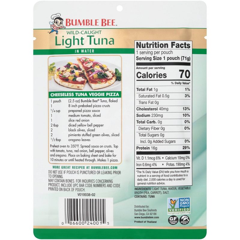 Bumble Bee Light Tuna in Water - 2.5oz