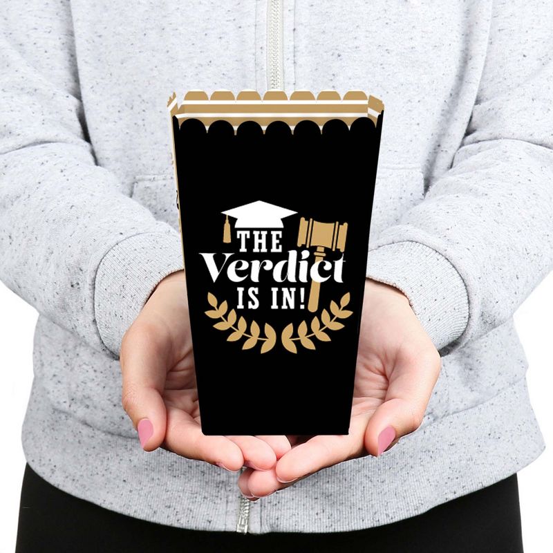 Big Dot of Happiness Law School Grad - Future Lawyer Graduation Party Favor Popcorn Treat Boxes - Set of 12