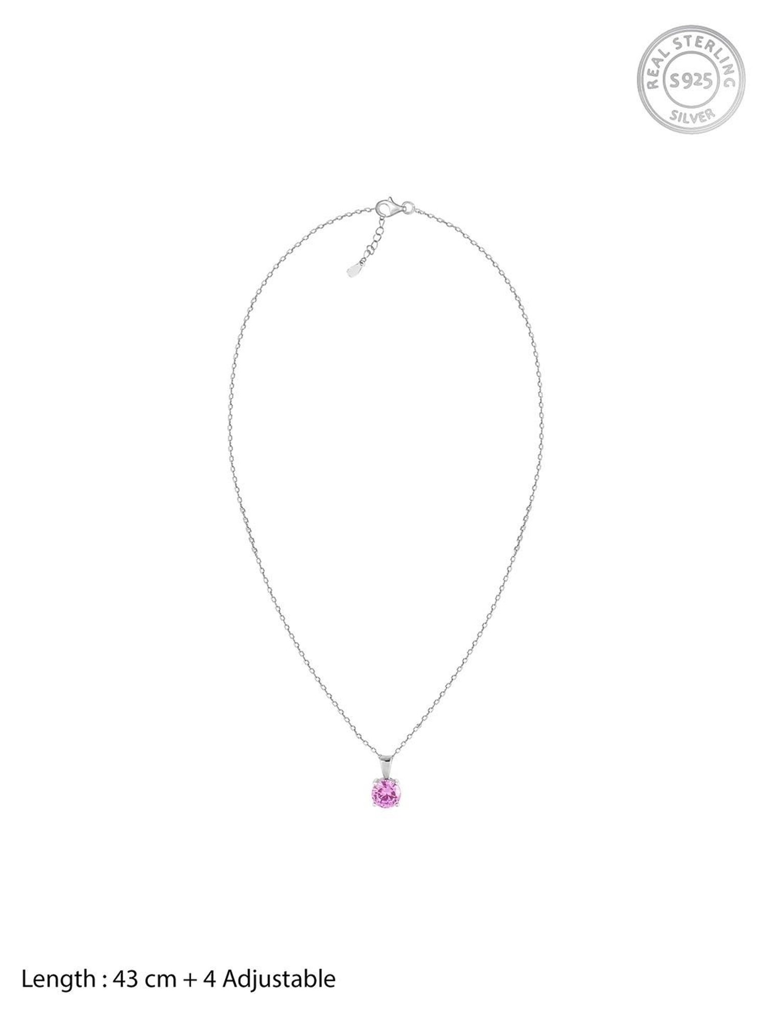 GIVA 92.5 Sterling Silver Pendant with Chain for Women