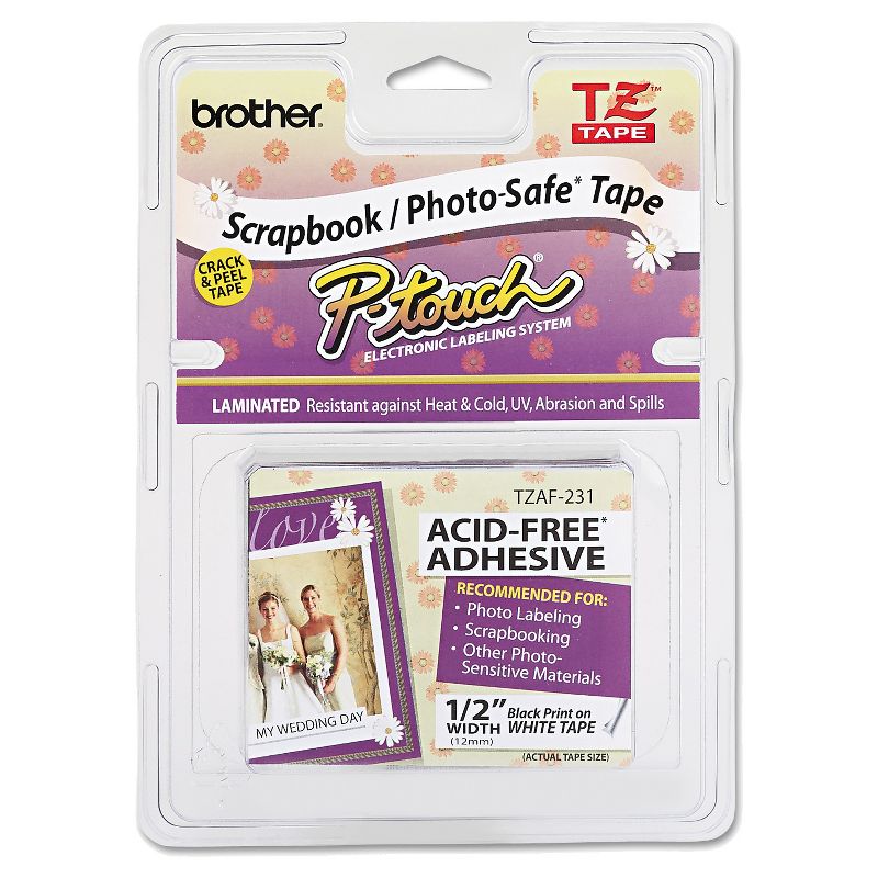 Brother P-Touch TZe Extra-Strength Adhesive Laminated Labeling Tape - Black/Yellow