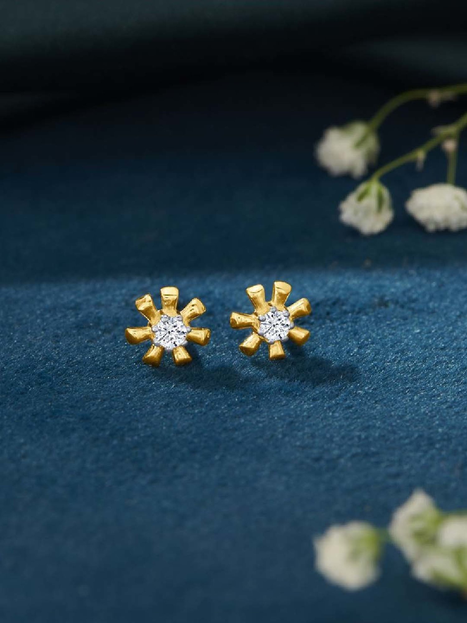 P.N.Gadgil Jewellers 22 Karat (916) BSI Hallmarked Yellow Gold Petal Pops Kids Earring For Kid