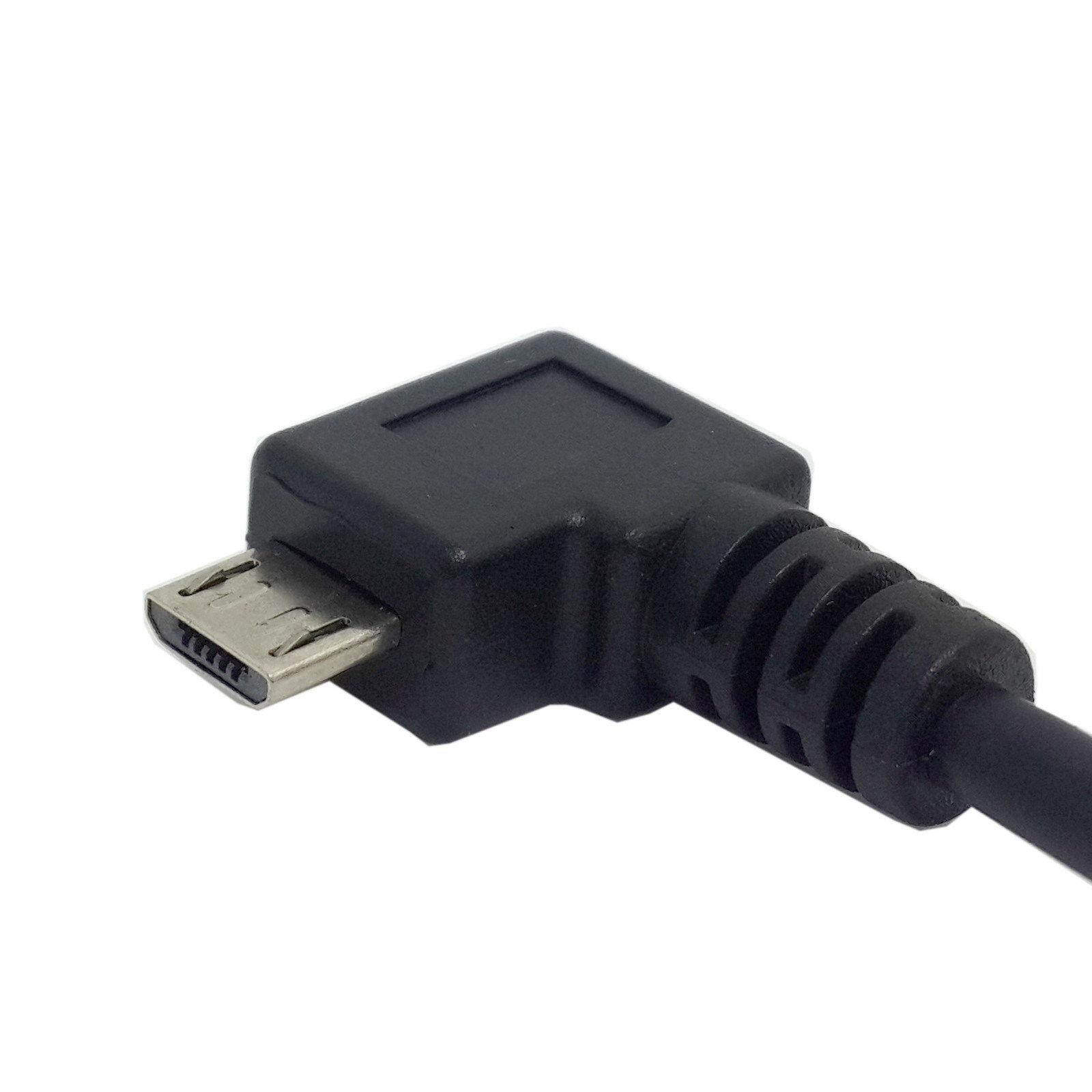 2pcs 1set 90 D Left & Right Angled type Micro USB Host Cable OTG fo Phone Tablet