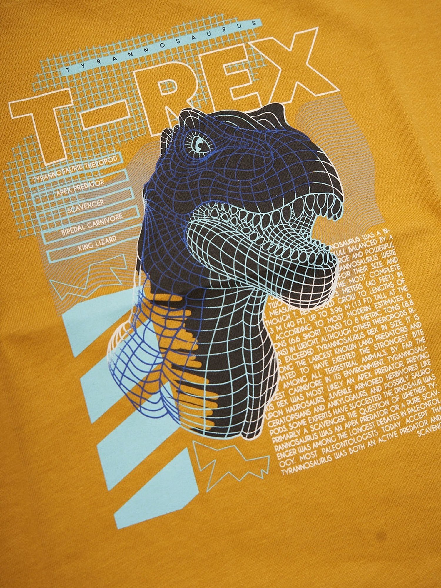 Angel & Rocket Kids Yellow Cotton Printed T-Shirt