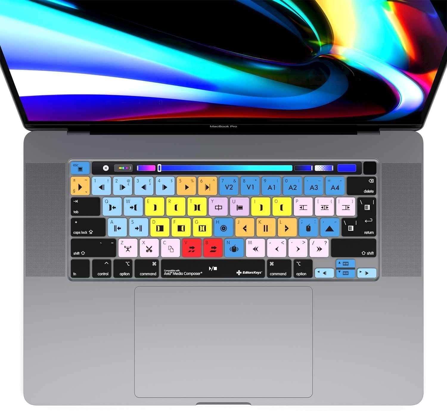 Avid Media Composer Keyboard Cover - Fits The 13" & 16" MacBook Pro 2020+ - Full Protection and All The Shortcuts