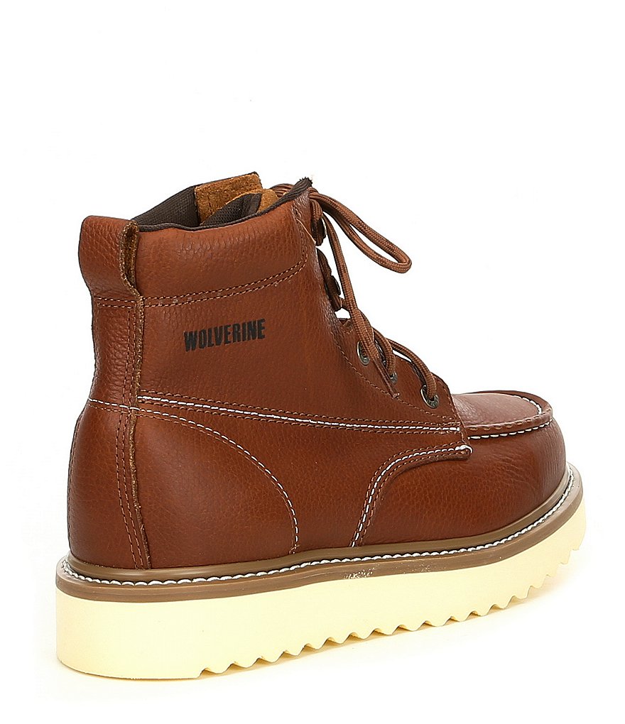 Wolverine Men's 6#double; Work Wedge Soft Toe Work Boots