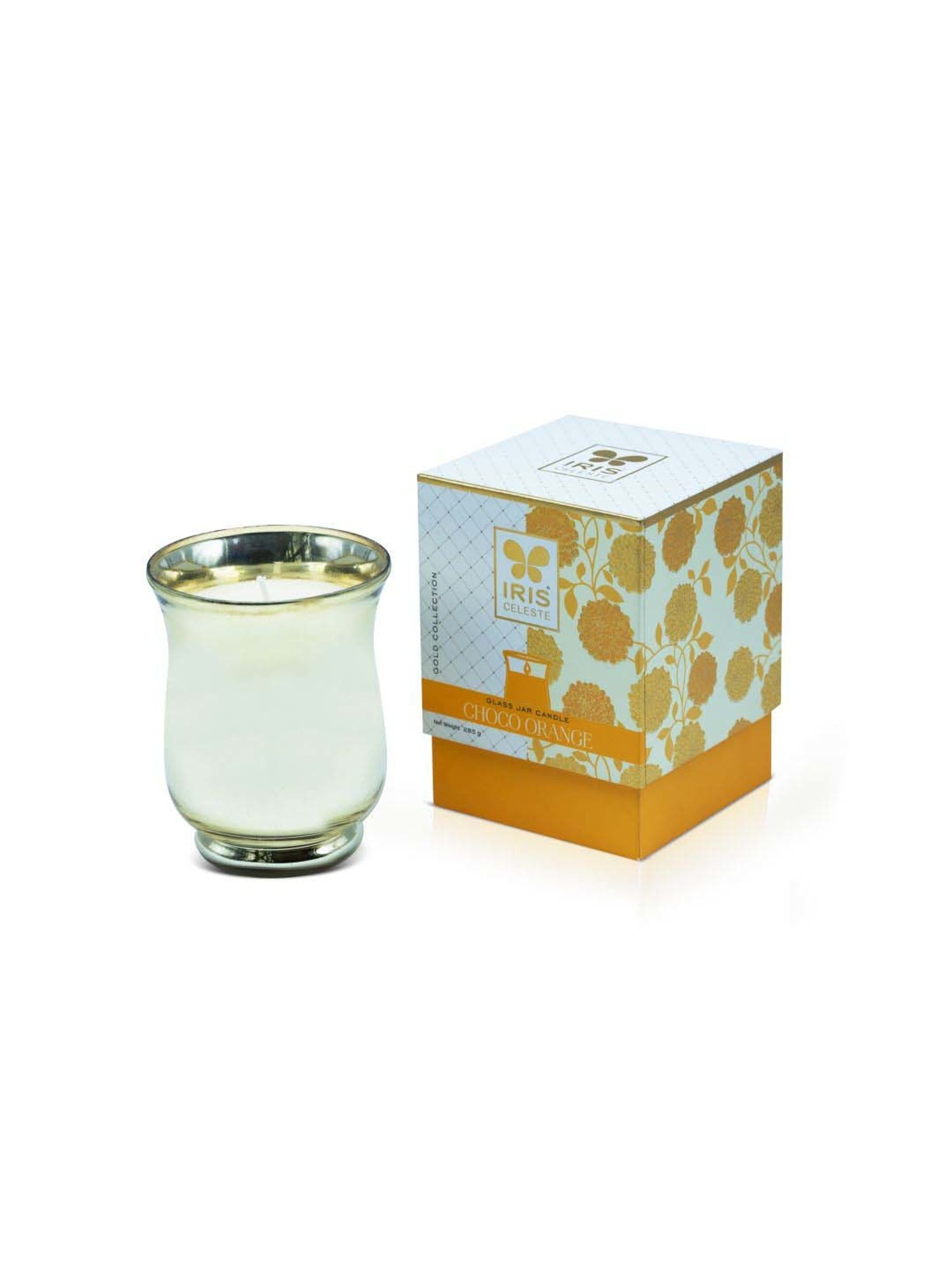 IRIS Gold Collection White Celeste Hurricane Choco Orange Fragrance Candle
