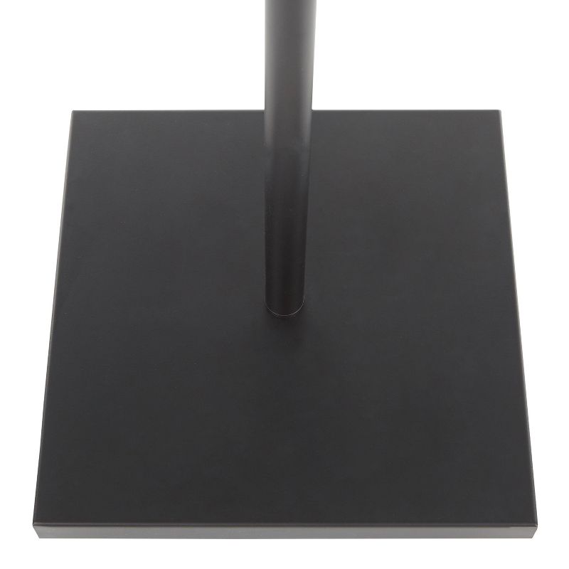 Orleans Industrial Floor Lamp with Metal and Wooden Wire Crate Shade Black (Includes LED Light Bulb) - LumiSource