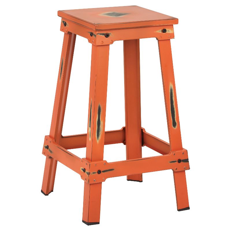 26" New Castle Counter Height Barstool Antique Orange - OSP Home Furnishings
