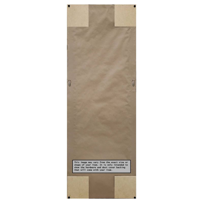 17" x 51" Avon Framed Full Length On the Door Mirror Black - Amanti Art