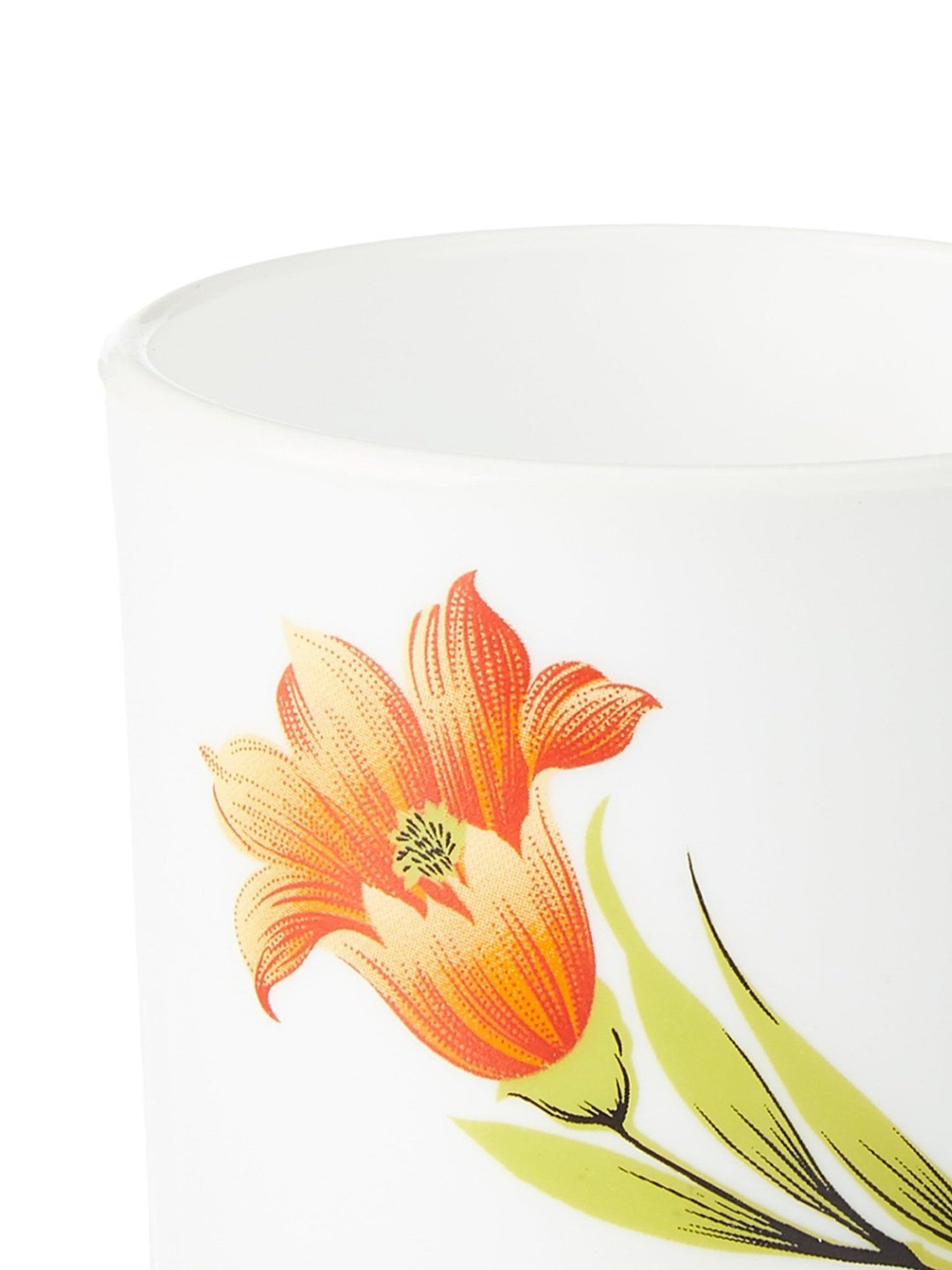 Larah by Borosil White Ceramic Opalware Mug - Set of 6 160ml