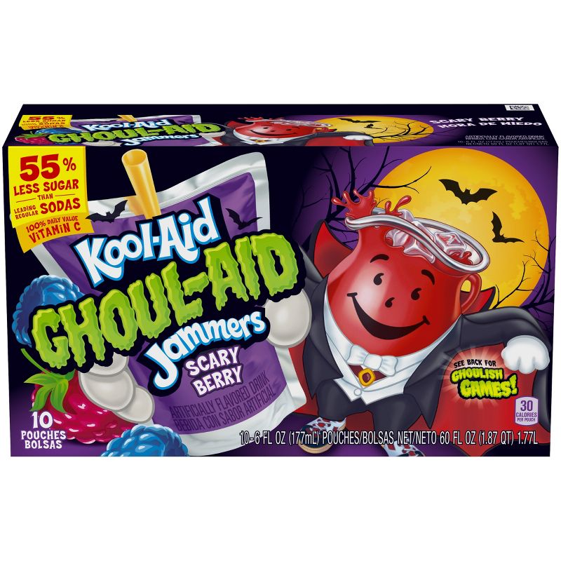 Kool-Aid Ghoul-Aid Blackberry Juice Drinks - 10pk/6 fl oz Pouches
