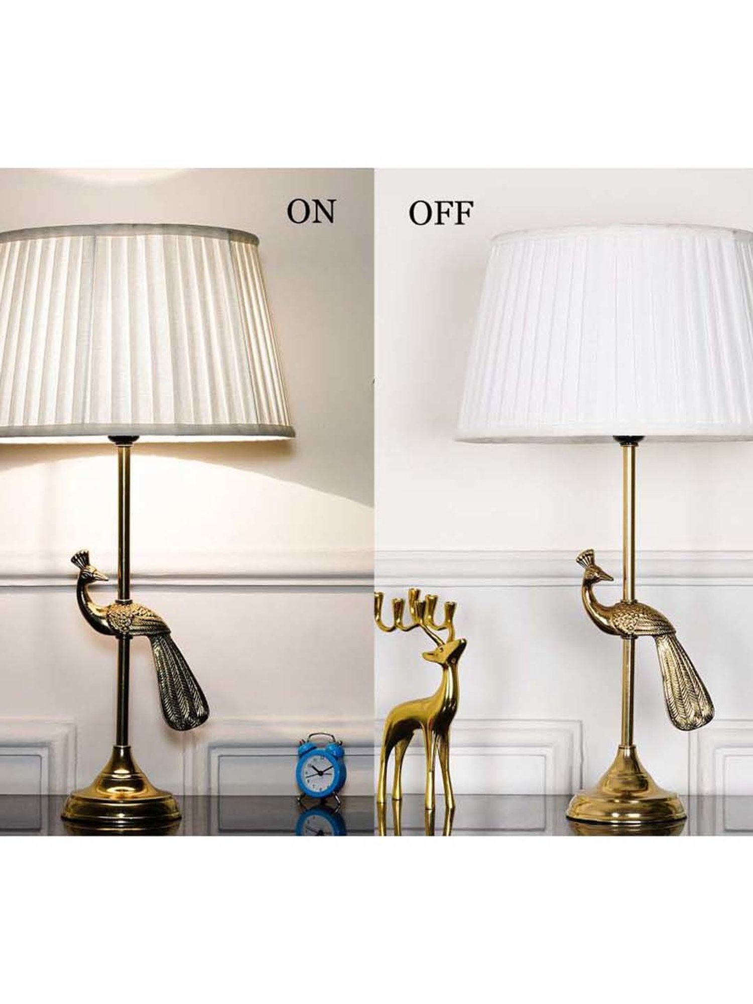 Kapoor E Illuminations Green Study Table Lamp - Set of 1