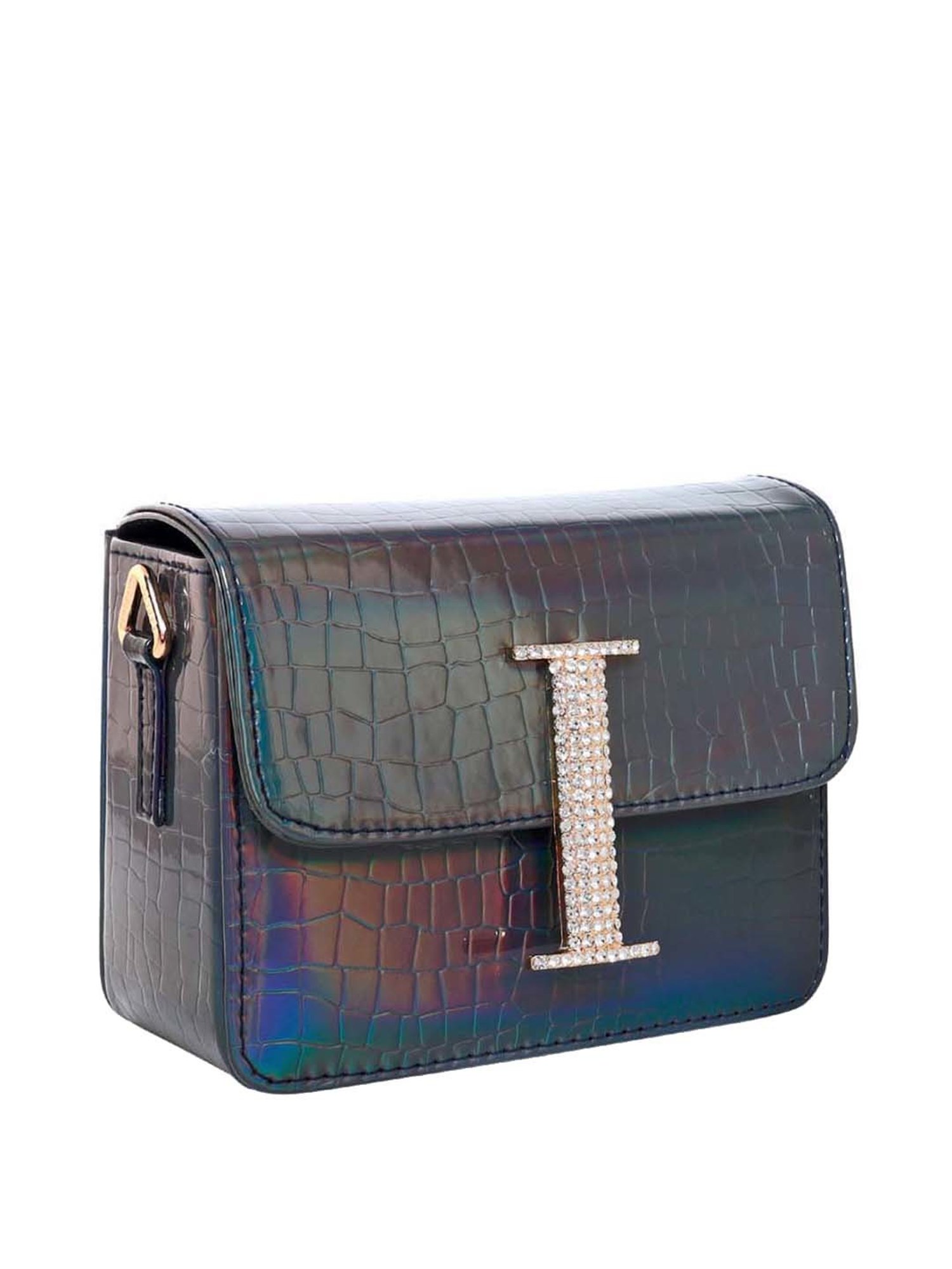 Esbeda Navy Textured Small Sling Handbag