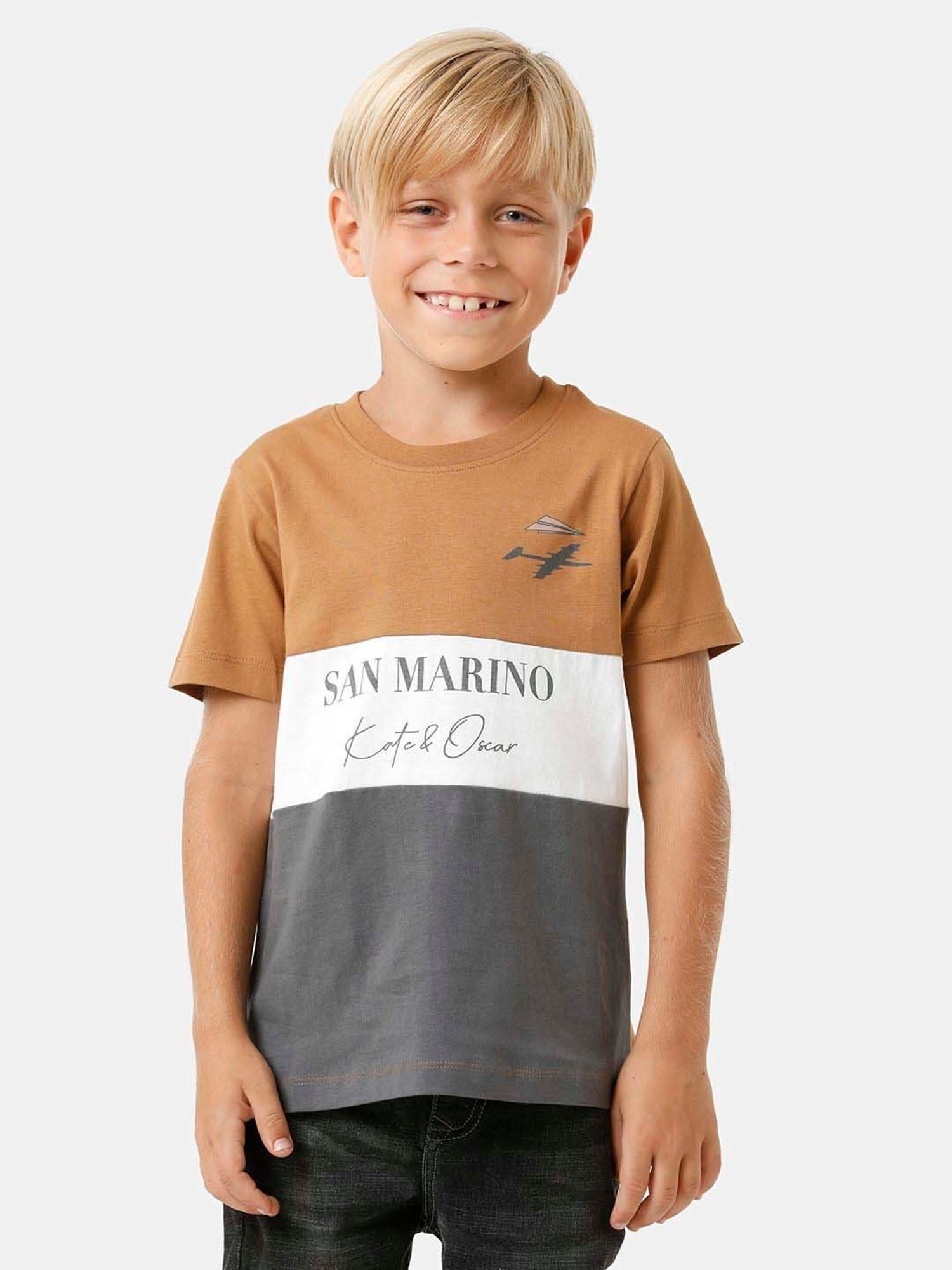 Kate & Oscar Kids Multicolor Cotton Printed T-Shirt