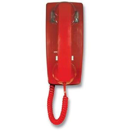 VIKING ELECTRONICS VIK#VKK1500PW RED NO DIAL WALL PHONE WITH RINGER