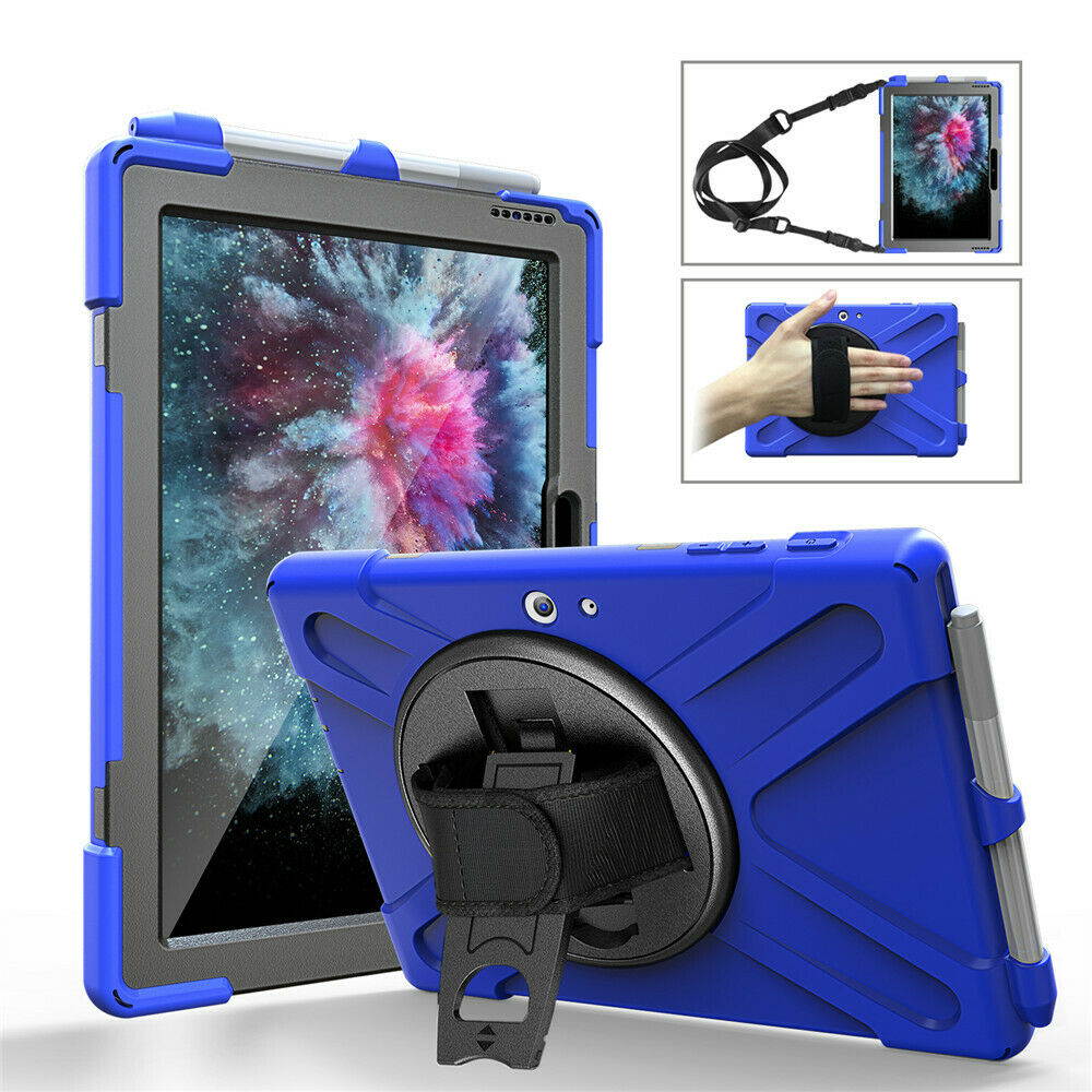 Werleo Surface Pro 6 Case Surface Pro Case 2017 Heavy Duty Full-Body Rugged Protective Case Cover with Kickstand Hand Strap for Microsoft Surface Pro 6 2018 / Surface Pro 5 2017 / Surface Pro 4 2015
