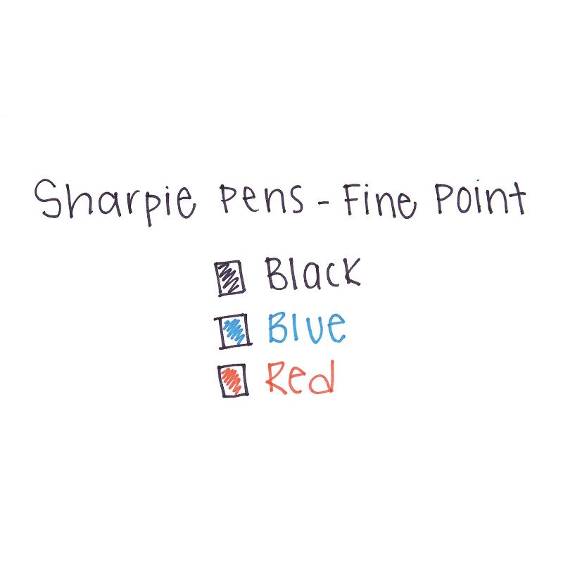Sharpie Grip Porous Point Stick Permanent Water Resistant Pen Assorted Ink Fine 3/Set 1758054