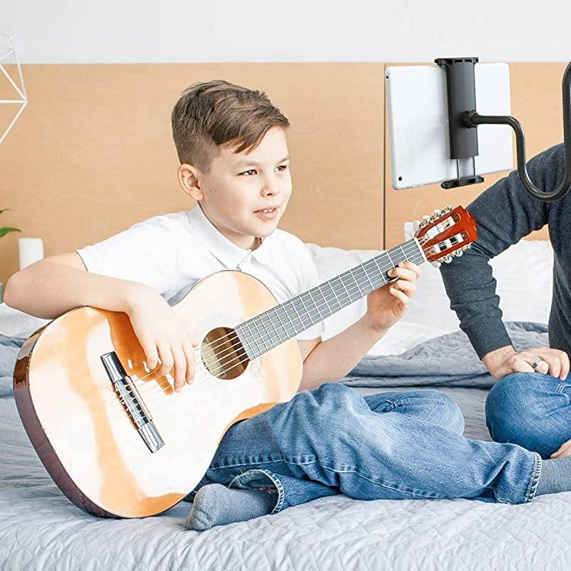 Gooseneck Tablet Stand & Cell Phone Holder,Universal 360&deg; Flexible Tablet Mount| Lazy Arm Holder Clamp Mount Bracket Bed Dock Compatible with Pad Mini/Air 2/3/4,Tab 2 3 and 4.7-10.5" Devices