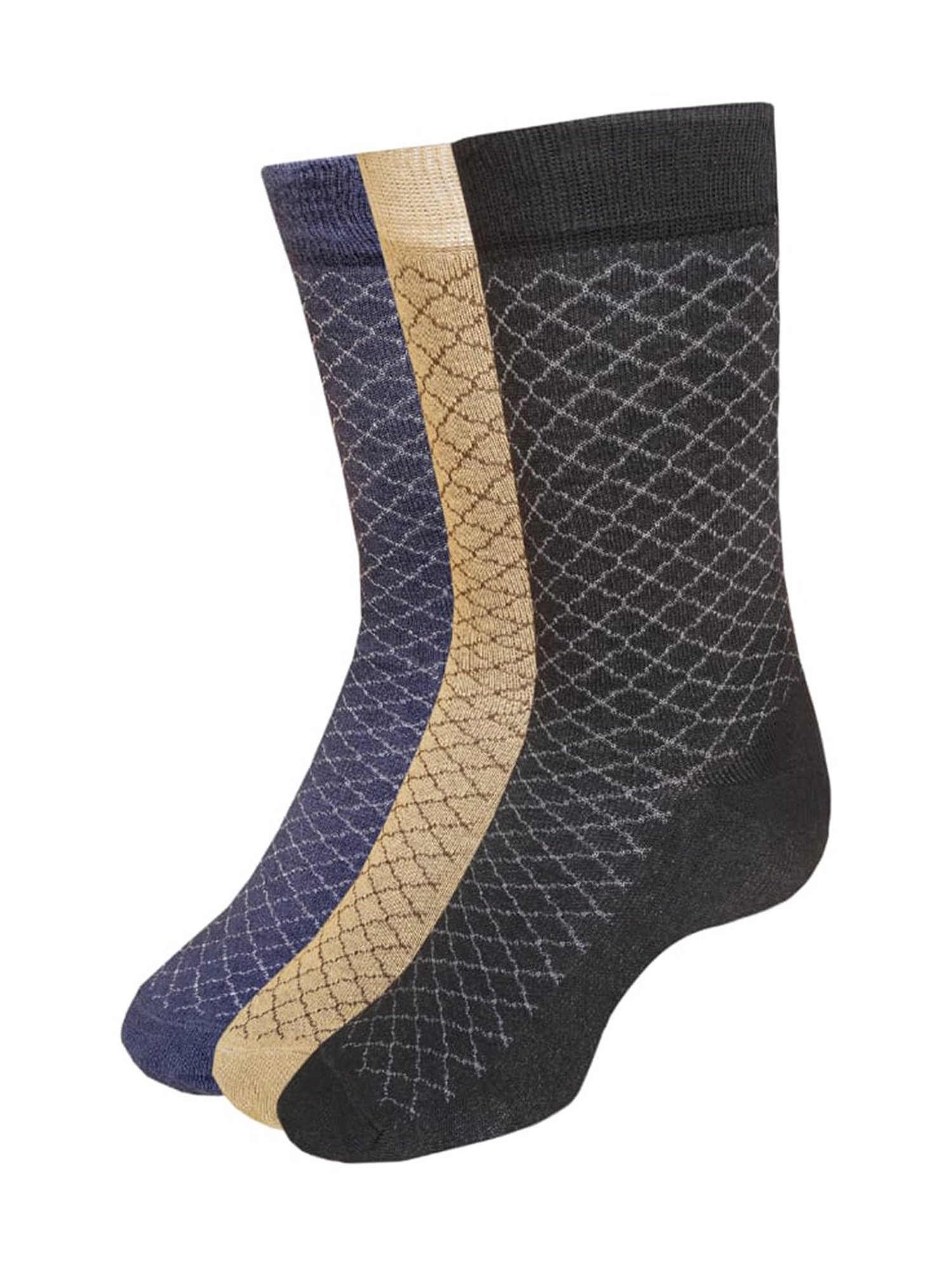 Sokker Multicolor Cotton Printed Socks - Set of 3