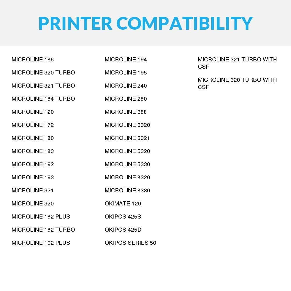 Speedy Inks Compatible Printer Ribbon Cartridge Replacements for Okidata 52102001 (Black, 8-Pack)