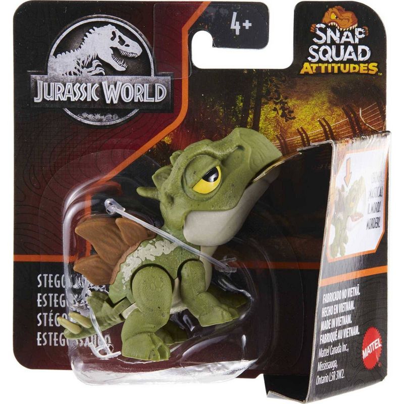 Jurassic World Snap Squad Attitude Stegosaurus Figure