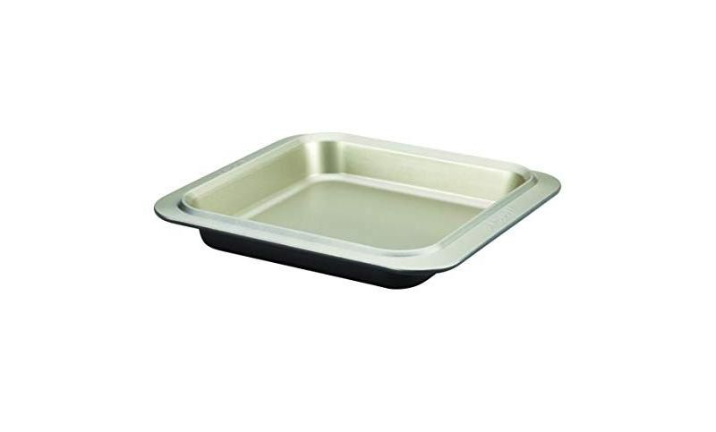 Anolon 59967 Allure Nonstick Bakeware Set includes Nonstick Cookie Sheet with Rack, Baking Pan and Cake Pans - 5 Piece, Onyx/Black/Pewter