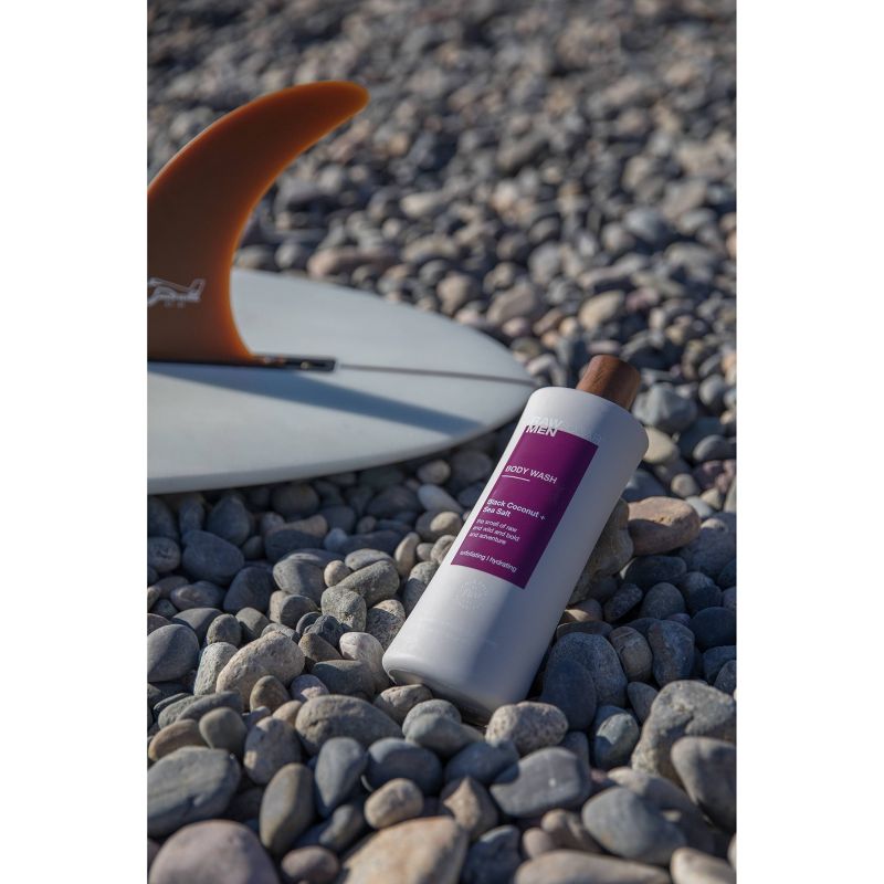 Raw Sugar Men's Body Wash Black Coconut + Sea Salt - 25 fl oz