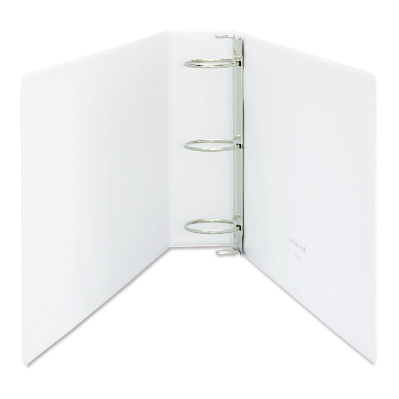 Universal Legal-Size Round Ring Binder with Label Holder, 3" Capacity, 11 x 17, White