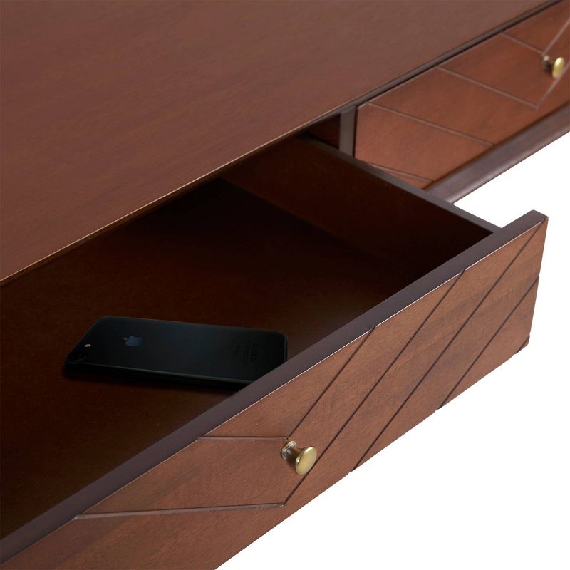 Sutton Mid-Century Modern Console Table Walnut Brown - Adore Decor