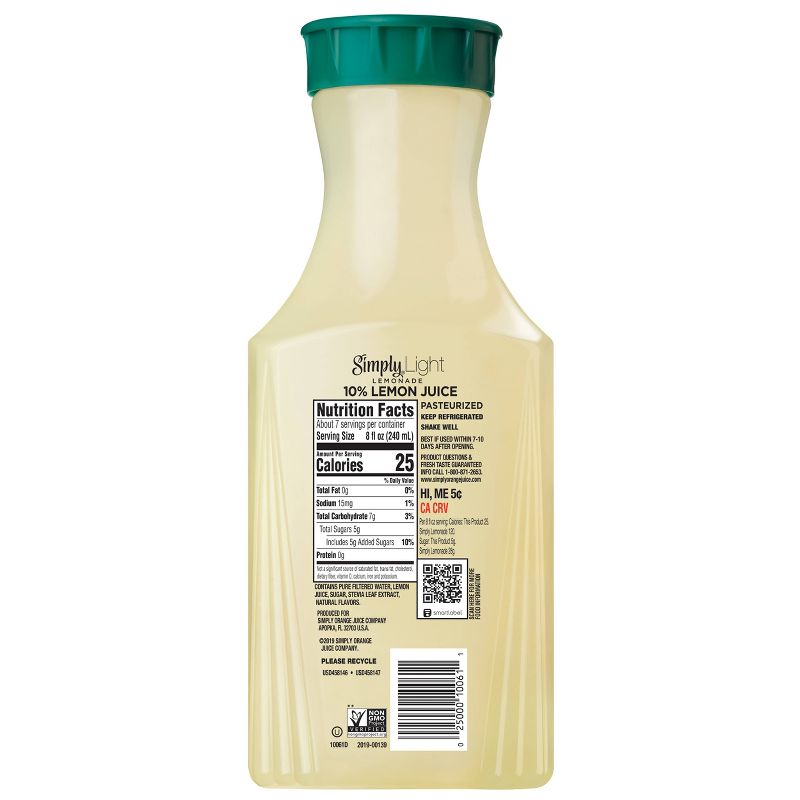 Simply Light Lemonade Juice Drink - 52 fl oz