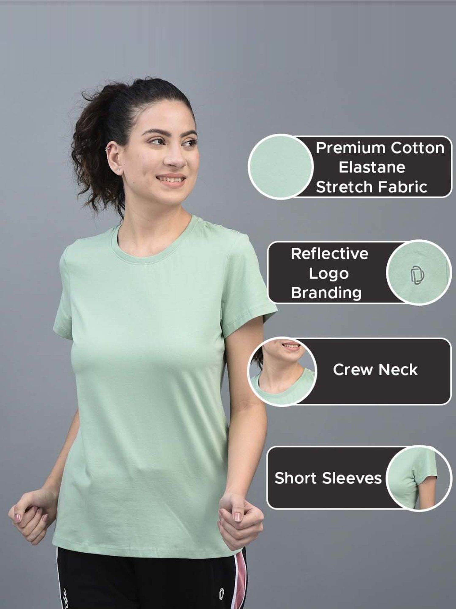 Dollar Green Cotton Sports T-Shirt