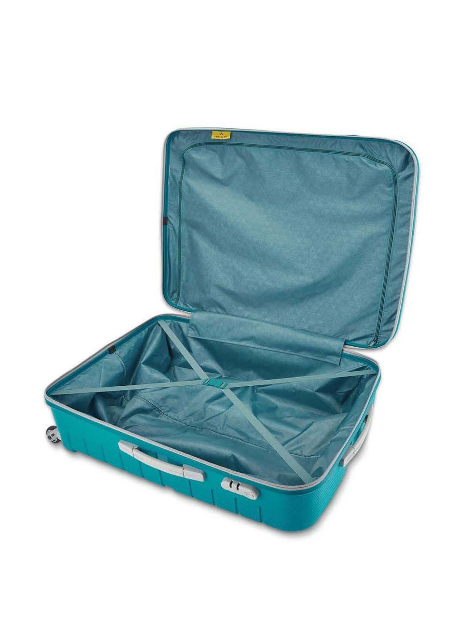 Aristocrat Nexon Teal Blue Textured Hard Large Trolley Bag - 56 cm