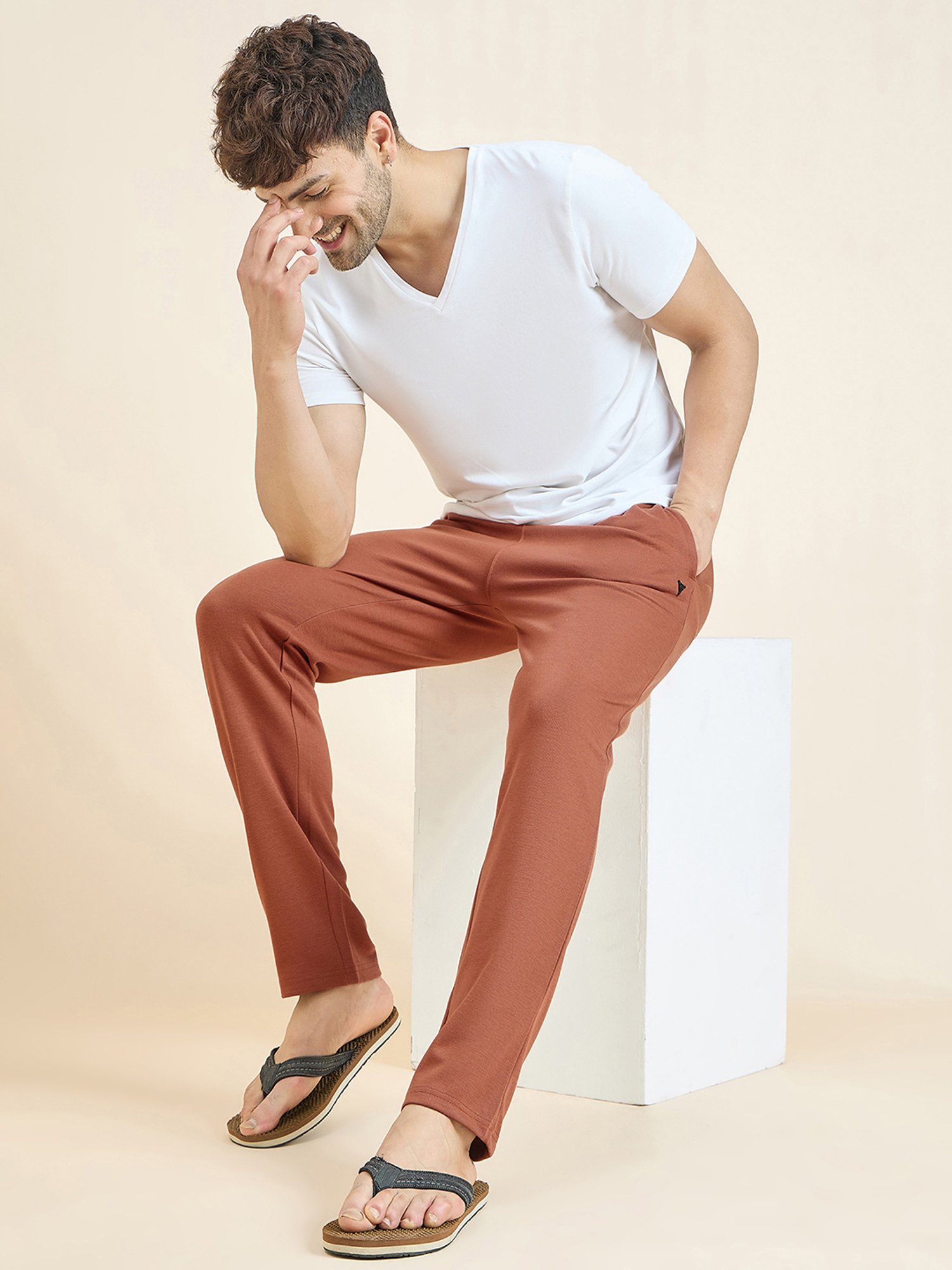Sweet Dreams Brown Regular Fit Lounge Pants