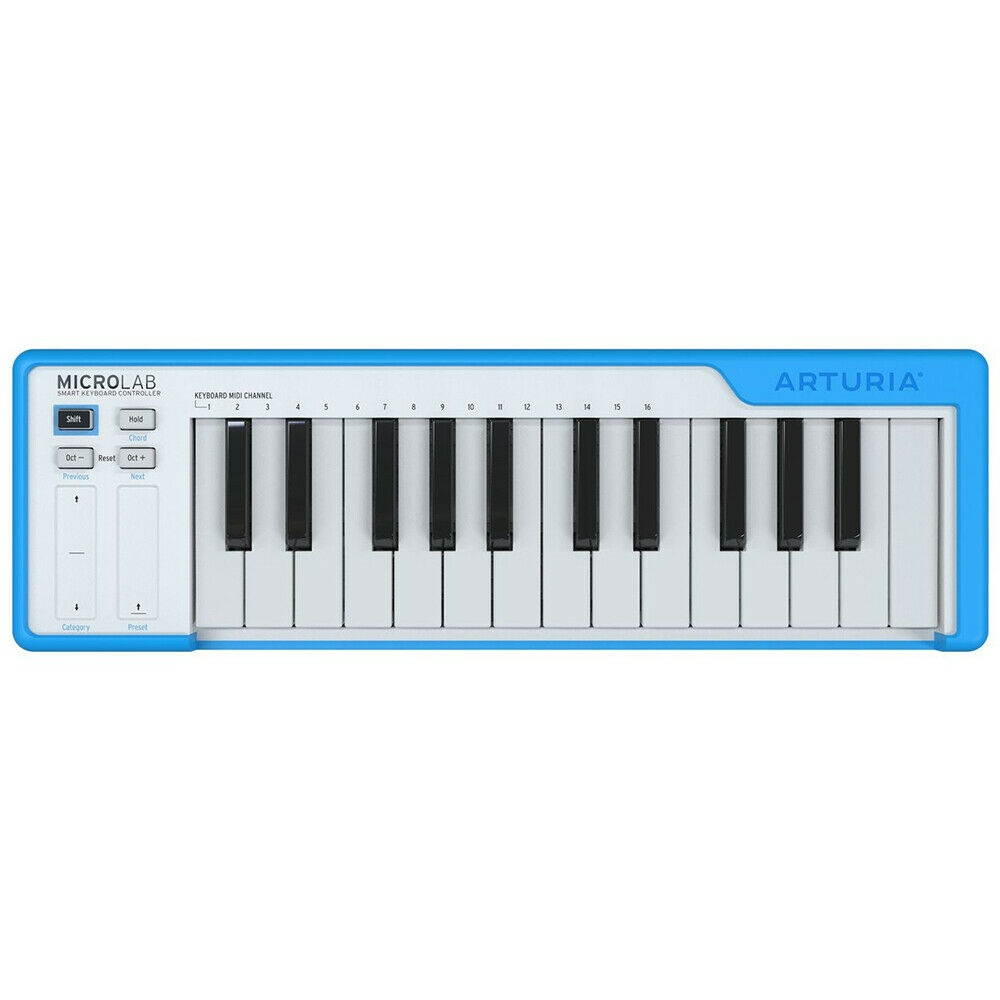 Arturia Microlab 25-Key Compact Portable USB MIDI Controller, Blue