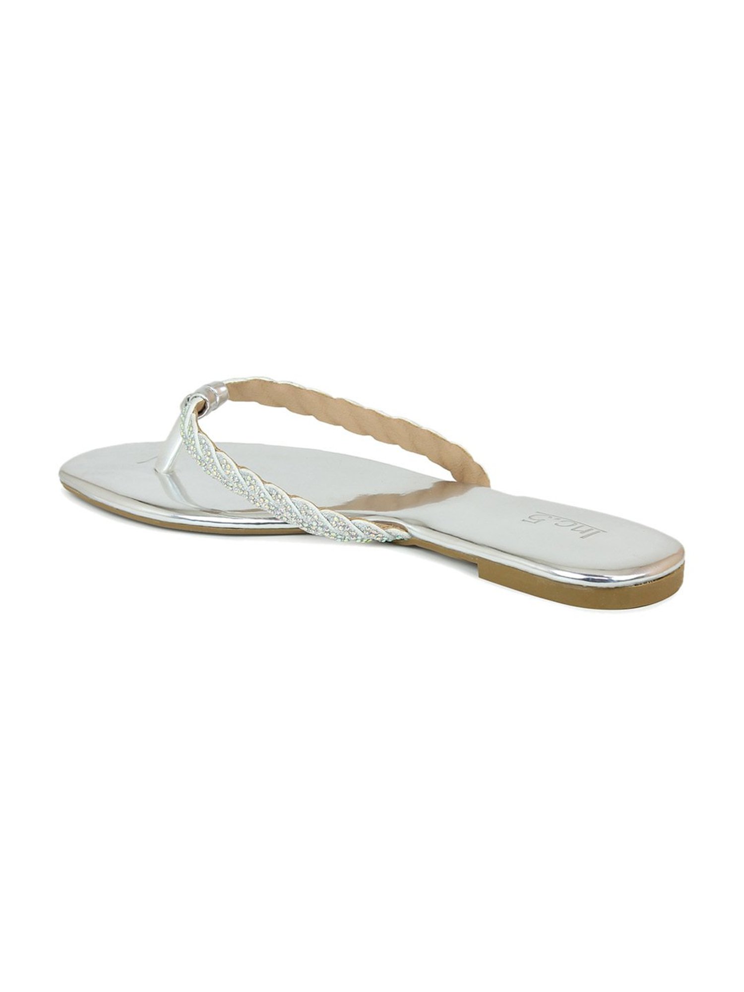 Inc.5 Women's Silver Thong Sandals