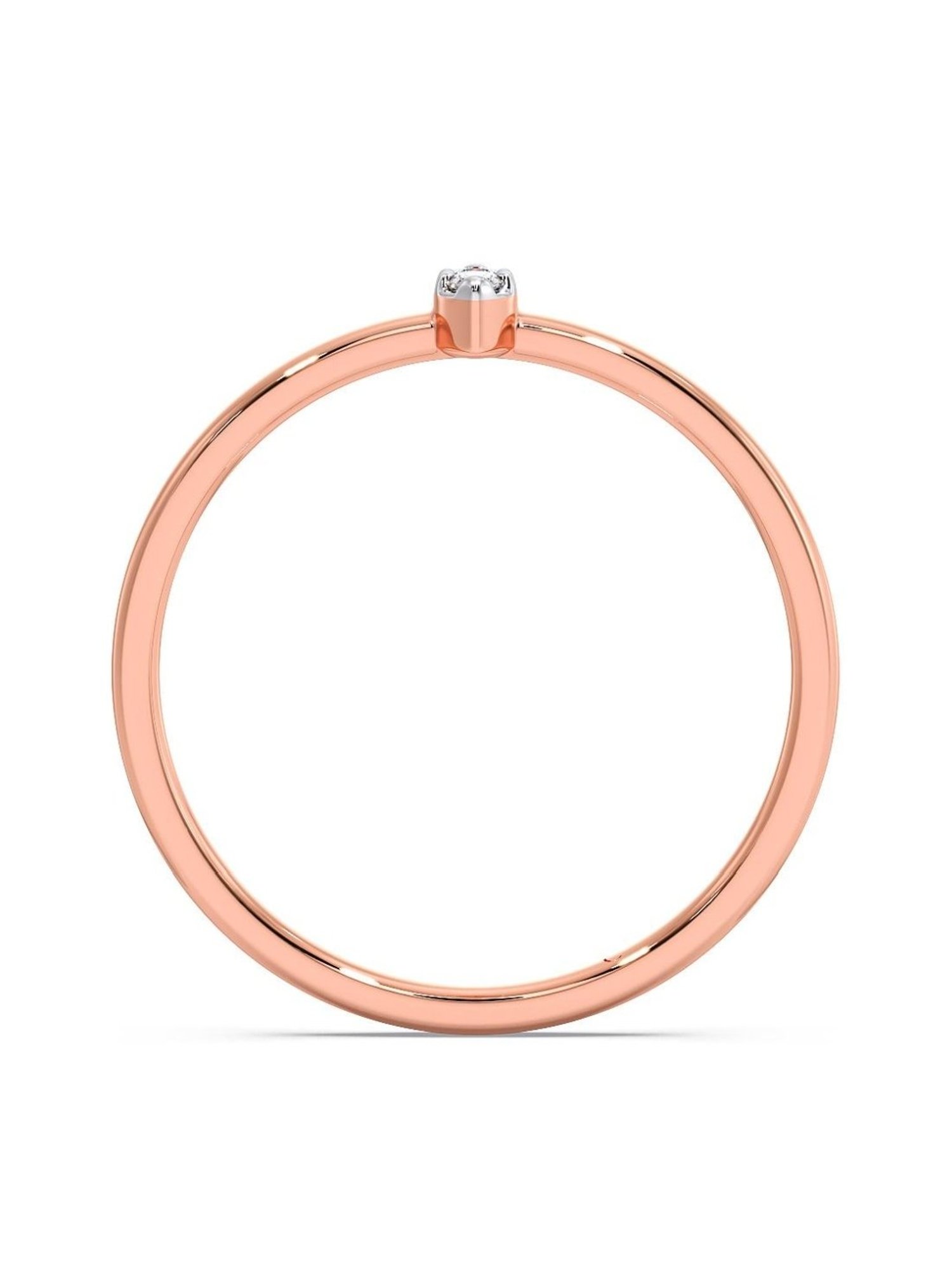 Candere by Kalyan Jewellers 18k Rose Gold & Diamond Ring for Women